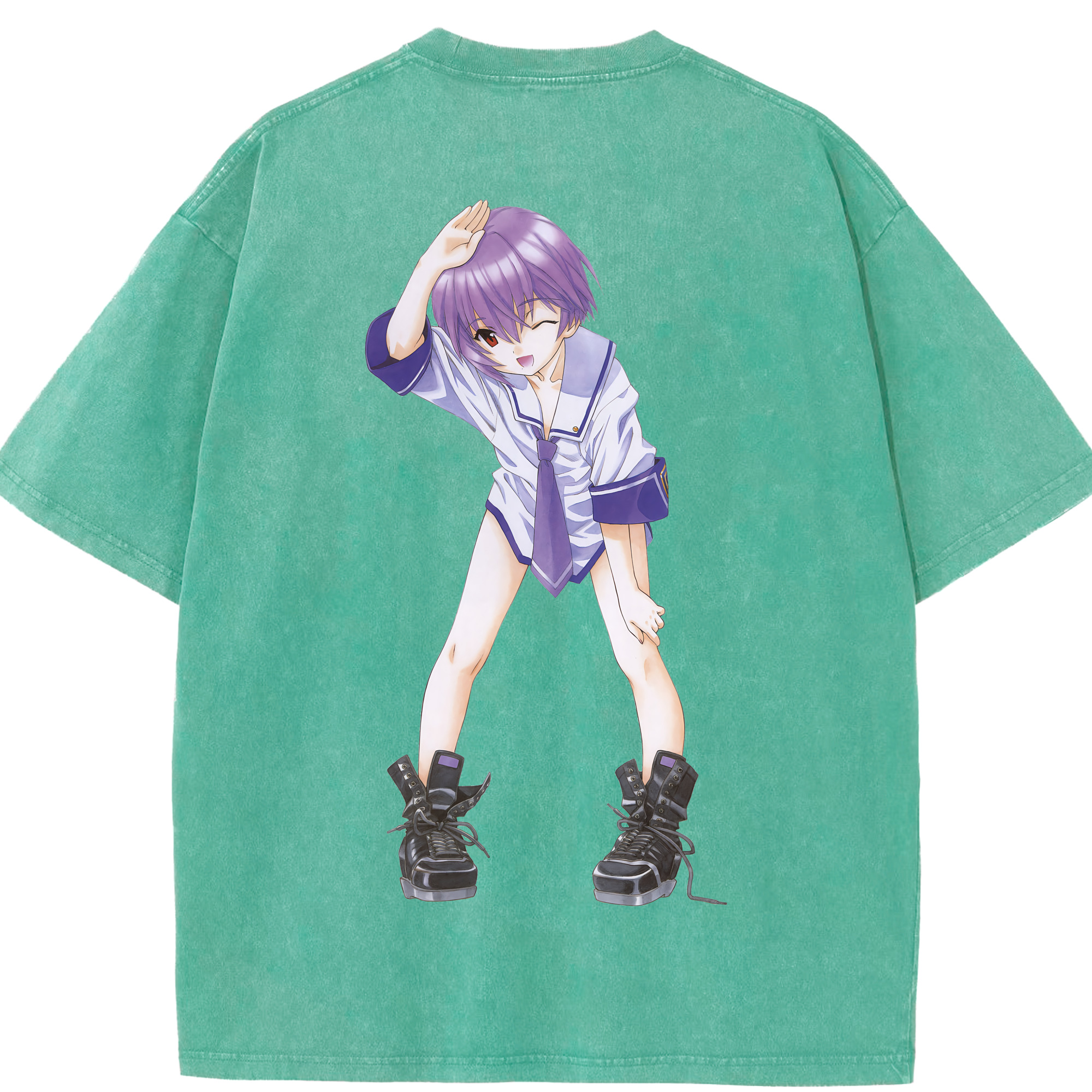 （画像用） EVA 新世紀エヴァンゲリオン 綿100% ヴィンテージ風 半袖Tシャツ（背面プリント）